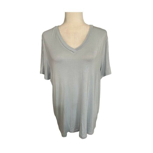 The Fifth Womens V Neck Light Blue Short Sleeve Top Medium - Picture 1 of 3